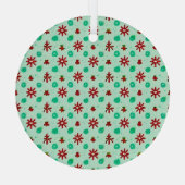 ヴィンテージ赤と緑 ガラスオーナメント (裏面)