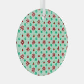 ヴィンテージ赤と緑 ガラスオーナメント (正面右)