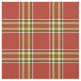 ヴィンテージ赤と黄色のスコティッシュプレイド ファブリック