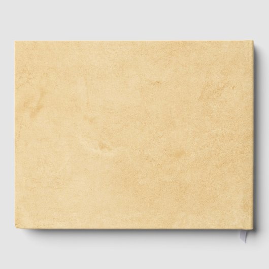 ヴィンテージ赤と黄色のバラのフローラ ゲストブック (裏面)