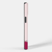 ヴィンテージ赤アネリヌス花とピンクのアクセントCas Case-Mate iPhoneケース (裏面 / 右)