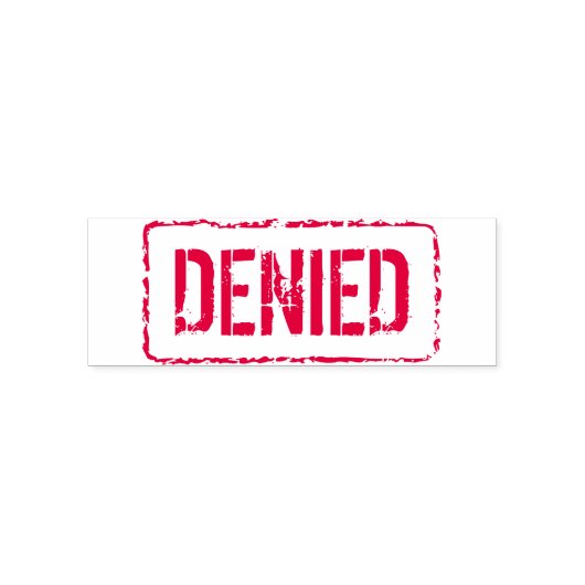 ヴィンテージ赤インキDENIED自墨ゴム印 セルフインキングスタンプ (デザイン)