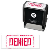 ヴィンテージ赤インキDENIED自墨ゴム印 セルフインキングスタンプ (インサイチュ)