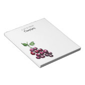 ヴィンテージ赤インスパイアワインブドウかわいいブドウ園 ノートパッド (アングル)