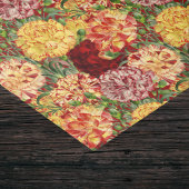 ヴィンテージ赤オレンジと金ゴールドのラッフルカーネーション 薄葉紙