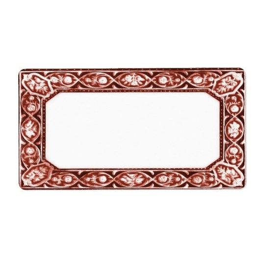 ヴィンテージ赤キャンドルまたはキャニング空白の瓶ラベル ラベル (正面)