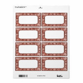 ヴィンテージ赤キャンドルまたはキャニング空白の瓶ラベル ラベル (フルシート)