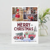 ヴィンテージ赤キャンパークリスマスフォトコラージュ (スタンド正面)