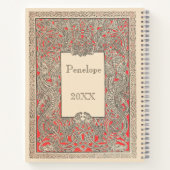 ヴィンテージ赤ケルト王室のドラゴンズFrame Art Journal ノートブック (裏面)