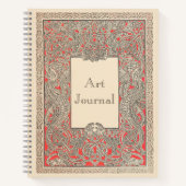 ヴィンテージ赤ケルト王室のドラゴンズFrame Art Journal ノートブック (正面)