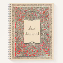 ヴィンテージ赤ケルト王室のドラゴンズFrame Art Journal ノートブック