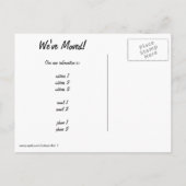 ヴィンテージ赤コンバーチブルカー住所の変更 案内ポストカード (裏面)