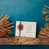 ヴィンテージ赤デイジー フォトプラーク (側面)