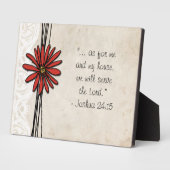 ヴィンテージ赤デイジー フォトプラーク (側面)