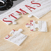 ヴィンテージ赤トラック愛国国旗のチャメリーンストマ ジグソーパズル (側面)