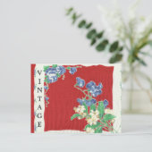 ヴィンテージ赤ハンカチはがき ポストカード (スタンド正面)