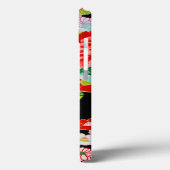 ヴィンテージ赤ピンク黒日本の着物フローラ Case-Mate iPhoneケース (裏面 / 左)