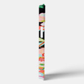 ヴィンテージ赤ピンク黒日本の着物フローラ Case-Mate iPhoneケース (裏面 / 右)