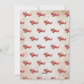 ヴィンテージ赤フェスティバル飛行機アーチ写真クリスマス シーズンカード (裏面)