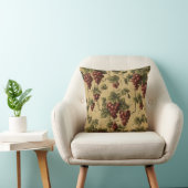 ヴィンテージ赤ブドウのブドウのパターン クッション (椅子)