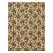 ヴィンテージ赤ブドウのブドウのパターン テーブルクロス (正面)