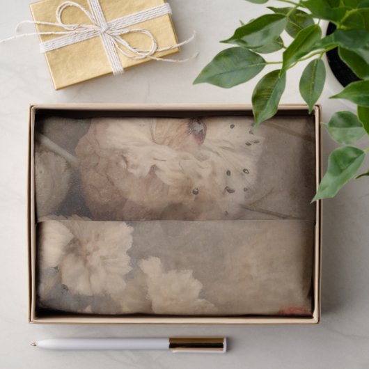 ヴィンテージ赤ポピー植物性エフエメラデクページ 薄葉紙 (ギフト)