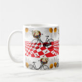 ヴィンテージ赤マ市松模様にグ コーヒーマグカップ (左)