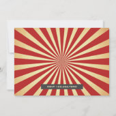 ヴィンテージ赤レトロ飛行機誕生日招待状 招待状 (裏面)