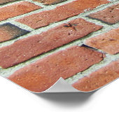 ヴィンテージ赤レンガの壁のテクスチャポスター ポスター (角)