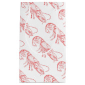 ヴィンテージ赤ロブスター – 水彩 スモールペーパーバッグ (正面)