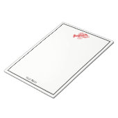 ヴィンテージ赤ロブスター#1スケッチ ノートパッド (アングル)