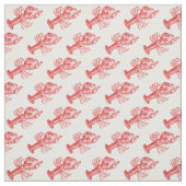 ヴィンテージ赤ロブスター#1スケッチ ファブリック (見本)