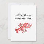 ヴィンテージ赤ロブスター#1スケッチ 招待状 (正面)