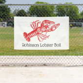 ヴィンテージ赤ロブスター#1スケッチDIYカラーsv 横断幕 (インサイチュ)