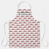 ヴィンテージ赤ロブスター#2スケッチ エプロン (正面)