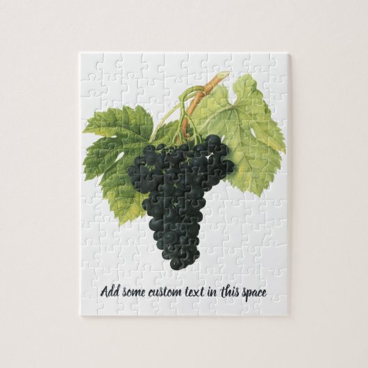 ヴィンテージ赤ワインオーガニックグレープクラスター、フードフルーツ ジグソーパズル (縦)