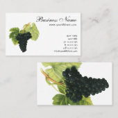 ヴィンテージ赤ワインオーガニックグレープクラスター、フードフルーツ 名刺 (正面/裏面)