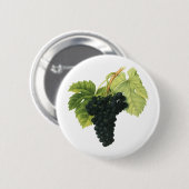 ヴィンテージ赤ワインオーガニックグレープクラスター、フードフルーツ 缶バッジ (正面&裏面)