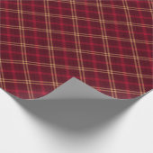 ヴィンテージ赤ワイン金ゴールド格子模様 ラッピングペーパー (角)