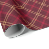 ヴィンテージ赤ワイン金ゴールド格子模様 ラッピングペーパー (ロールコーナー)