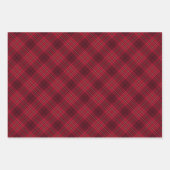 ヴィンテージ赤ワイン金ゴールド黒い格子模様 ラッピングペーパーシート (正面)