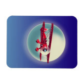 ヴィンテージ赤二面 マグネット (横)