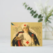 ヴィンテージ赤十字ナース ポストカード (スタンド正面)