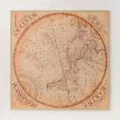 ヴィンテージ赤味1757年西半球 ジグソーパズル (横)
