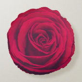 ヴィンテージ赤咲きバラ円枕 ラウンドクッション (裏面)