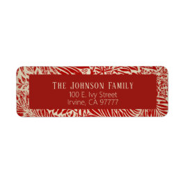 ヴィンテージ赤差出人住所ラベル ラベル