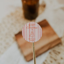 ヴィンテージ赤手引きクリスマスツリー抽象芸術