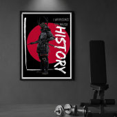 ヴィンテージ赤日日本武士 ポスター