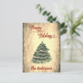 ヴィンテージ赤書幸せな休日 シーズンポストカード (スタンド正面)