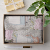 ヴィンテージ赤毛ガールバラタイプライターの切り離 薄葉紙 (ギフト)